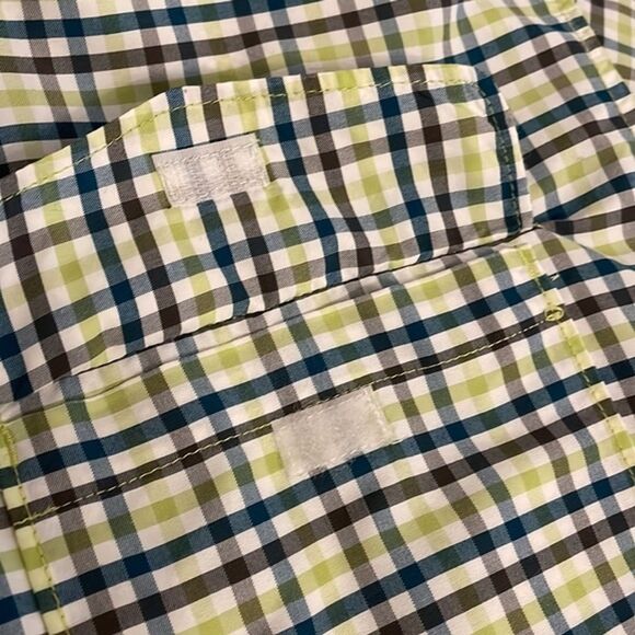 Columbia Green Plaid Check Omni-Shade Button Down Shirt Mens Size XL Outdoors - Picture 10 of 11